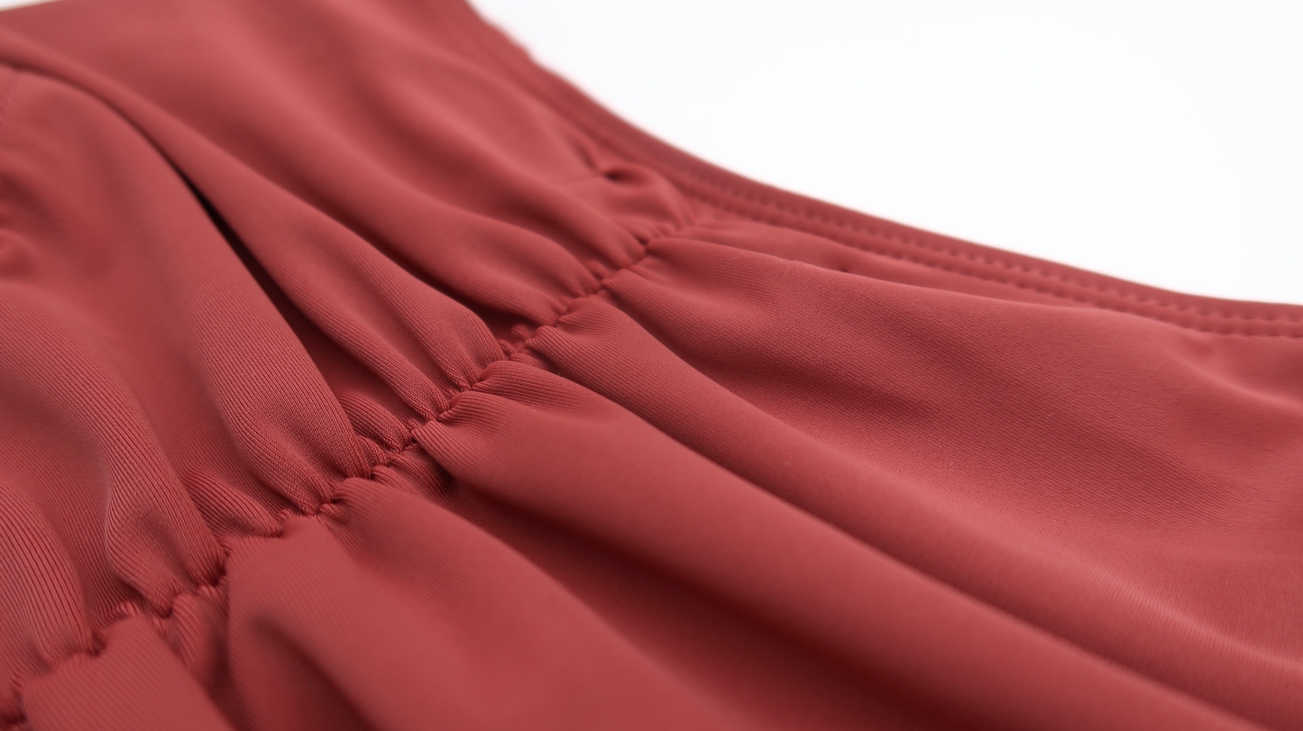 Mid-rise Side Pleated Bottom